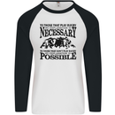 Rugby No Explanation Is Necessary Mens L/S Baseball T-Shirt White/Black