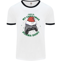 Christmas Gamer Pyjama Video Game Joypad Xmas Mens Ringer T-Shirt White/Black