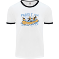 White Water Rafting Paddle On Whitewater Mens Ringer T-Shirt White/Black