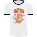 Bearded Dragon Anatomy Lizards, Reptiles, Mens Ringer T-Shirt White/Black