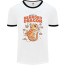 Bearded Dragon Anatomy Lizards, Reptiles, Mens Ringer T-Shirt White/Black