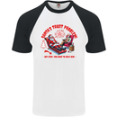 Christmas Funny Santa Trust Xmas Believe Mens S/S Baseball T-Shirt White/Black