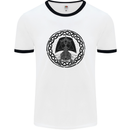 A Viking Ship Mens Ringer T-Shirt White/Black