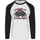 Christmas Tarantula Funny Xmas Spider Mens L/S Baseball T-Shirt White/Black
