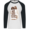 No More Selfies Funny Camer Photography Mens L/S Baseball T-Shirt White/Black