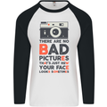 Photography Your Face Funny Photographer Mens L/S Baseball T-Shirt White/Black
