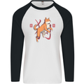 Chinese Zodiac Shengxiao Year of the Dog Mens L/S Baseball T-Shirt White/Black