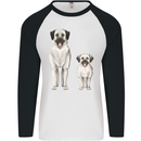 Anatolian Shepherd Dog and Puppy Mens L/S Baseball T-Shirt White/Black