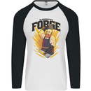 Blacksmiths Forge Mens L/S Baseball T-Shirt White/Black