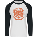Red Panda Cutest Mischievous Mens L/S Baseball T-Shirt White/Black