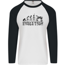 Evolution of Drums Mens L/S Baseball T-Shirt White/Black