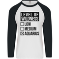 Levels of Wildness Aquarius Mens L/S Baseball T-Shirt White/Black