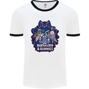 Dungeons & Bunnies Role Play Games RPG Mens Ringer T-Shirt White/Black