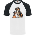 Entlebucher With Puppy Dog Mens S/S Baseball T-Shirt White/Black