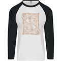 Gemini Faces Star Sign Astrological Zodiac Mens L/S Baseball T-Shirt White/Black