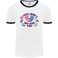 Pink or Blue New Baby Pregnancy Pregnant Mens Ringer T-Shirt White/Black