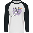 LGBT Astronaut Proud to Be Myself Mens L/S Baseball T-Shirt White/Black