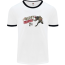 Merry Krampus Funny Christmas Xmas Mens Ringer T-Shirt White/Black