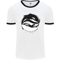 Ying Yan Orca Killer Whale Mens Ringer T-Shirt White/Black