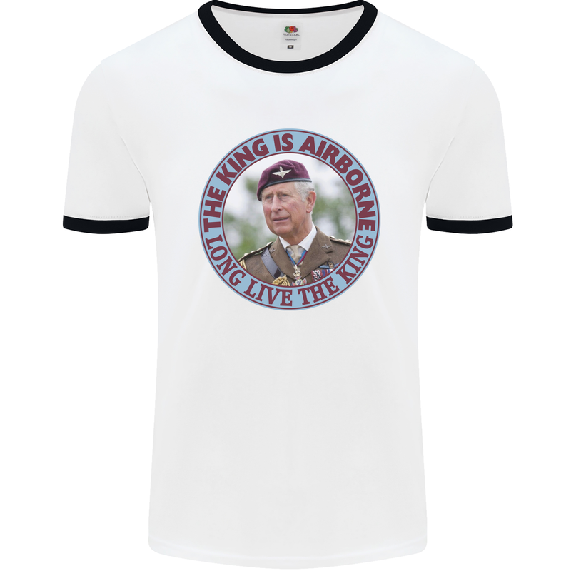 King Airborne Mens Ringer T-Shirt White/Black