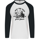 Viking May the Odds Be In Your Favour Mens L/S Baseball T-Shirt White/Black