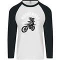 Motocross Girl Motocross MotoX Dirt Bike Female Mens L/S Baseball T-Shirt White/Black