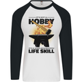 Blacksmith Life Post Apocalyptic Skill Mens L/S Baseball T-Shirt White/Black