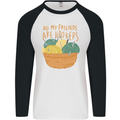 Friends Hookers Funny Crochet Knitting Mens L/S Baseball T-Shirt White/Black