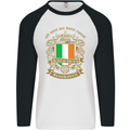 All Men Are Born Equal Irish Ireland Mens L/S Baseball T-Shirt White/Black