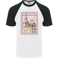 Kawaii Dog Machine Puppy Mens S/S Baseball T-Shirt White/Black