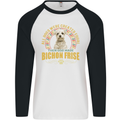 A Bichon Frise Dog Mens L/S Baseball T-Shirt White/Black