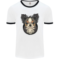 Angry Chihuahua Mens Ringer T-Shirt White/Black