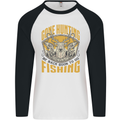Gone Hunting Then Fishing Funny Hunter Mens L/S Baseball T-Shirt White/Black