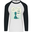 Chess Moves Funny Mens L/S Baseball T-Shirt White/Black