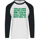 Back on My Bar Stool St. Patrick's Day Mens L/S Baseball T-Shirt White/Black
