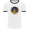 German Bodybuilding Flag Gym Training Spartan Mens Ringer T-Shirt White/Black