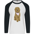 A Doodle Goldendoodle Dog Mens L/S Baseball T-Shirt White/Black