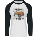 I Can Tow It Funny Towing Truck Operator Mens L/S Baseball T-Shirt White/Black