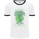Genealogy Its All Relative Funny DNA Ancestry Mens Ringer T-Shirt White/Black
