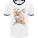 Pomeranian I Don't Give a Fluff Funny Dog Mens Ringer T-Shirt White/Black