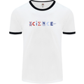 Science Symbols Physics Chemistry Biology Mens Ringer T-Shirt White/Black