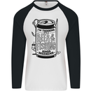 I'm Thinking Beer & Fishing Weekend Funny Mens L/S Baseball T-Shirt White/Black