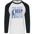 The Next Beep Funny Metal Detecting Mens L/S Baseball T-Shirt White/Black