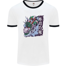 Sushi Dragon Mens Ringer T-Shirt White/Black