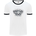 A Koala Bear Head Mens Ringer T-Shirt White/Black