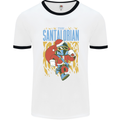 Santalorian Funny Christmas Parody Xmas Mens Ringer T-Shirt White/Black