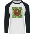 St Patricks Day Ginger Beard Lucky Charm Mens L/S Baseball T-Shirt White/Black