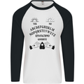 Ouija Board Dark Black Magic Voodoo Mens L/S Baseball T-Shirt White/Black