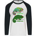 Chameleoff Chameleon Funny Off On Mens L/S Baseball T-Shirt White/Black