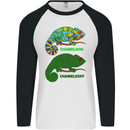 Chameleoff Chameleon Funny Off On Mens L/S Baseball T-Shirt White/Black